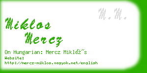 miklos mercz business card